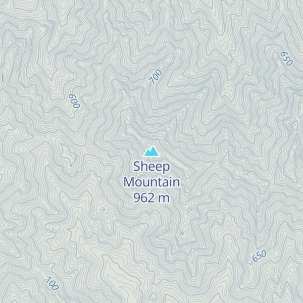 Map of Sheep Mountain