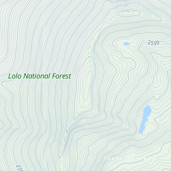 Map of Lolo Peak