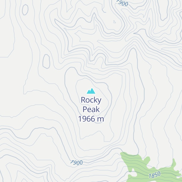 Map of Rocky Peak