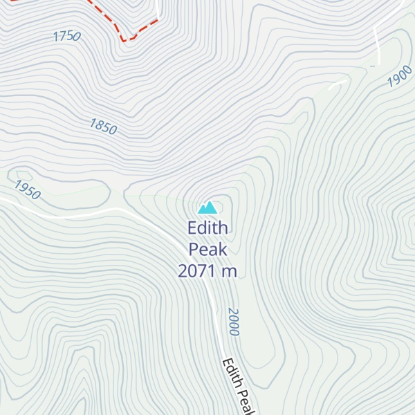 Map of Edith Peak