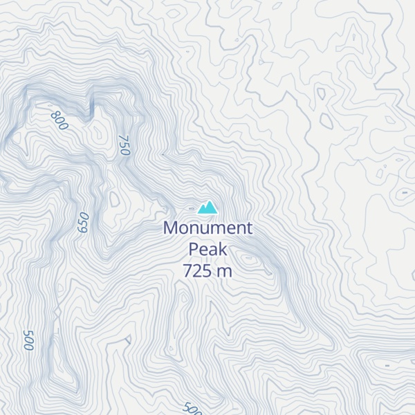 Map of Monument Peak