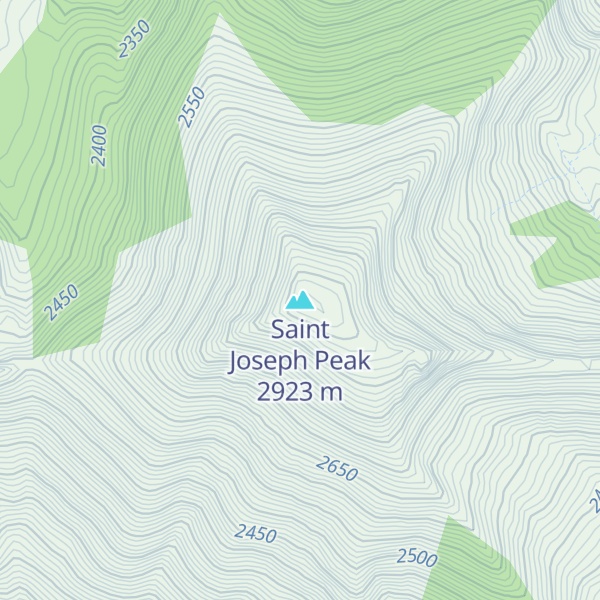 Map of Saint Joseph Peak
