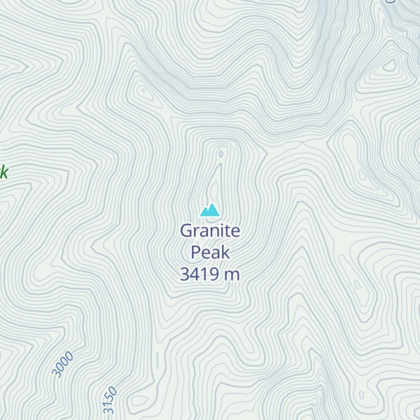 Map of Granite Peak
