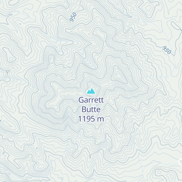 Map of Garrett Butte