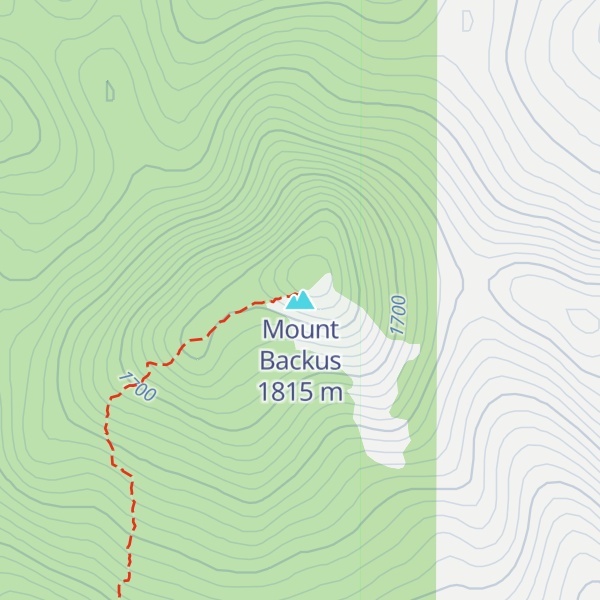 Map of Mount Backus