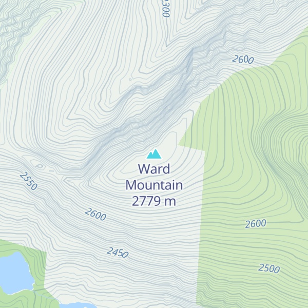 Map of Ward Mountain