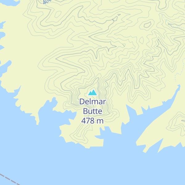 Map of Delmar Butte