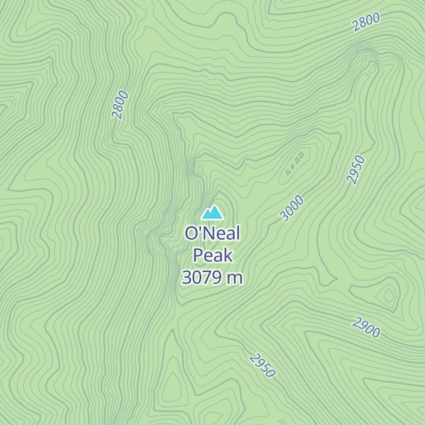 Map of O'Neal Peak