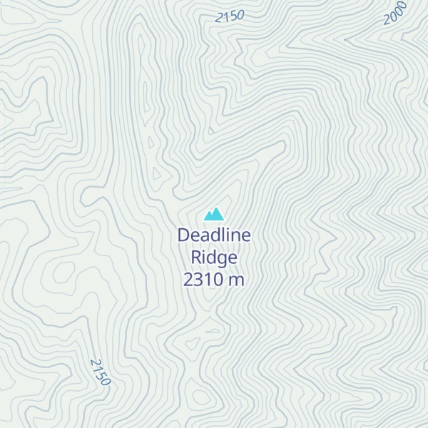 Map of Deadline Ridge