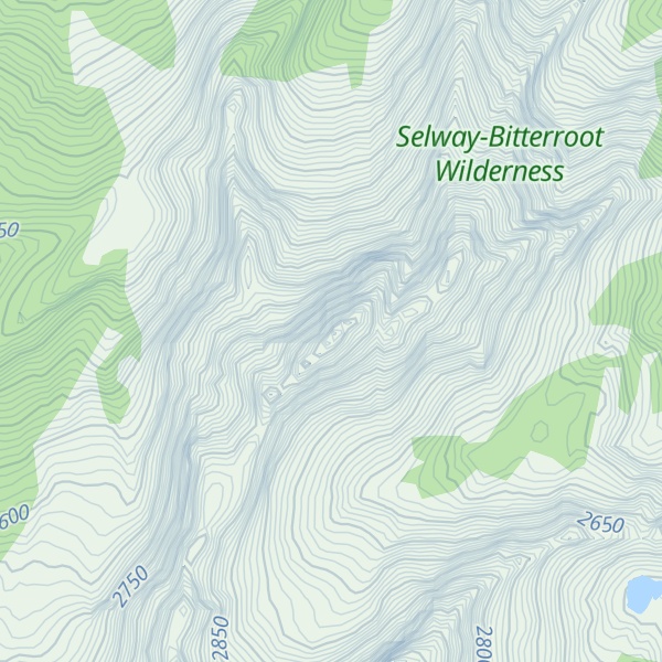 Map of North Trapper Peak