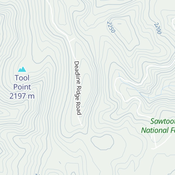 Map of North Deadline Ridge