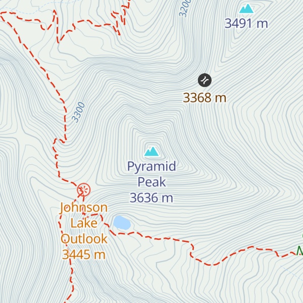 Map of Pyramid Peak
