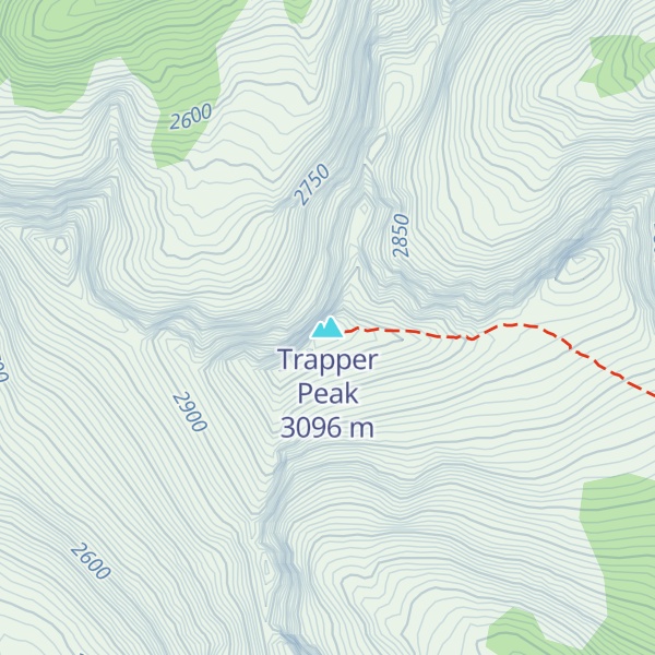 Map of Trapper Peak