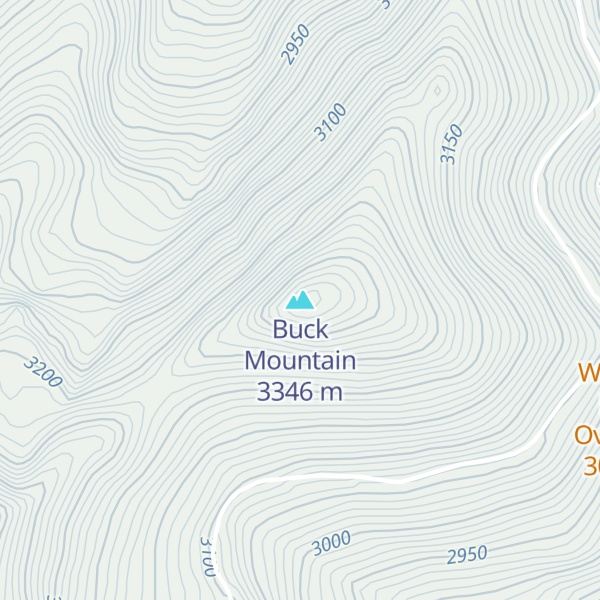 Map of Buck Mountain