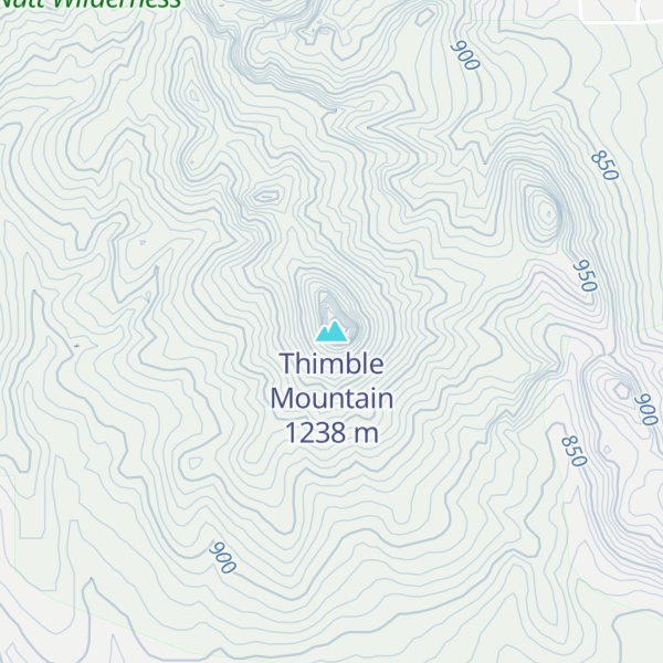 Map of Thimble Mountain