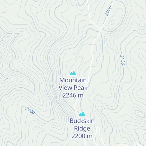 Map of Mountain View Peak