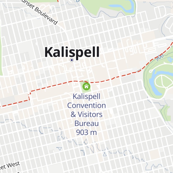 Map of Kalispell Convention & Visitors Bureau