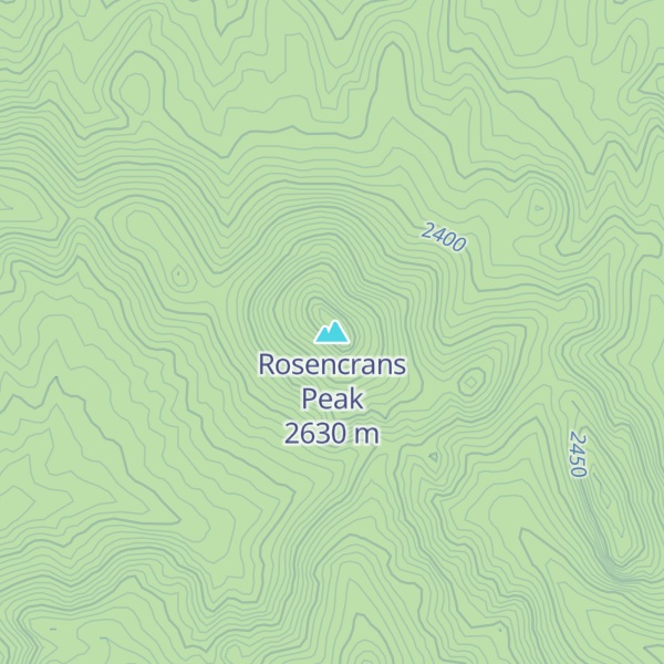 Map of Rosencrans Peak