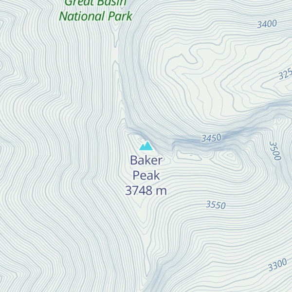 Map of Baker Peak