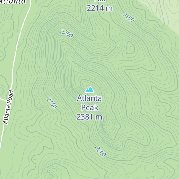 Map of Atlanta Peak