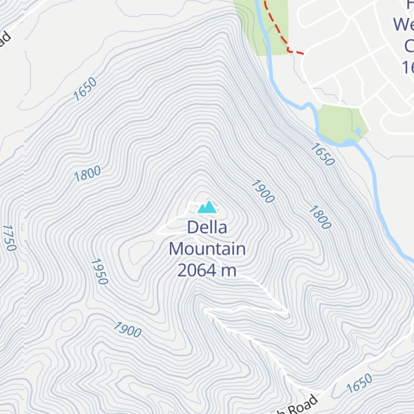 Map of Della Mountain