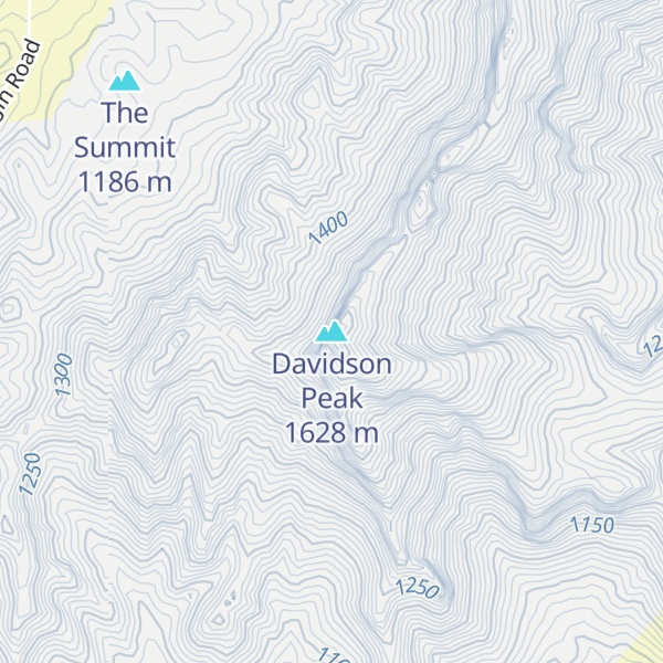 Map of Davidson Peak