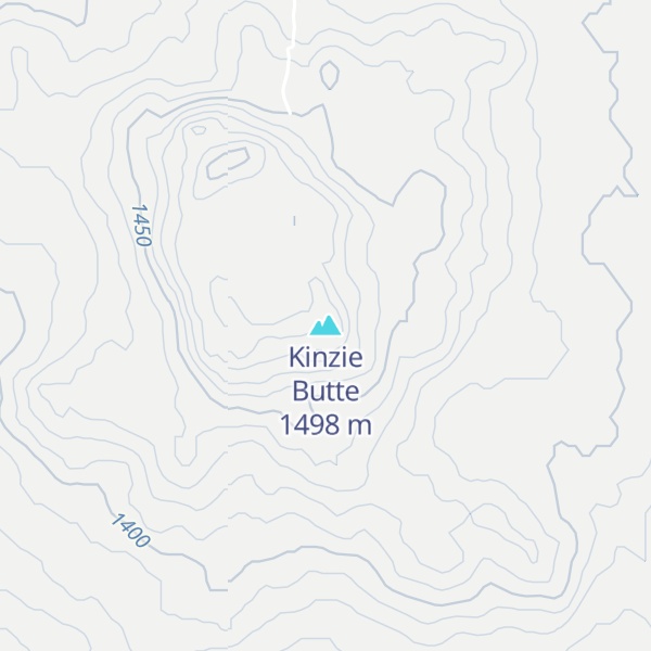 Map of Kinzie Butte