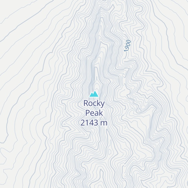 Map of Rocky Peak