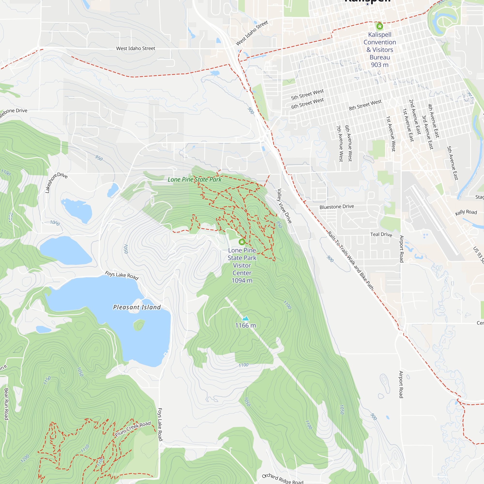 Lone Pine State Park Visitor Center map