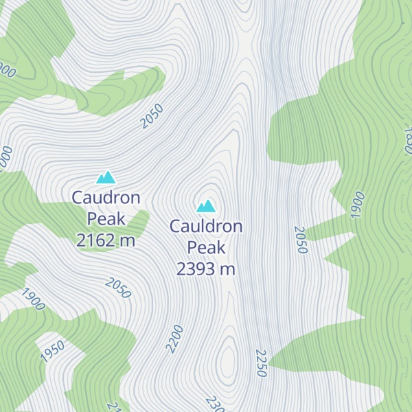 Map of Cauldron Peak