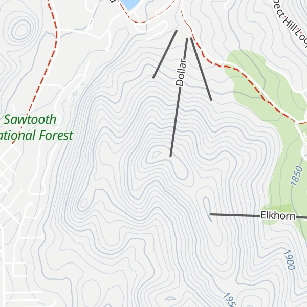 Map of Dollar Mountain
