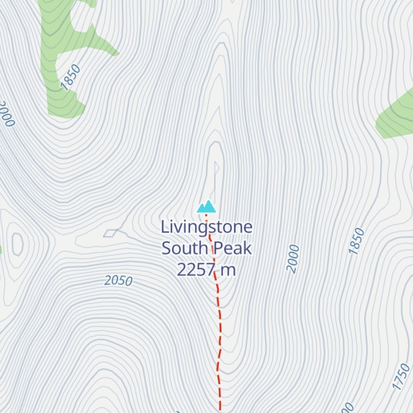 Map of Livingstone South Peak