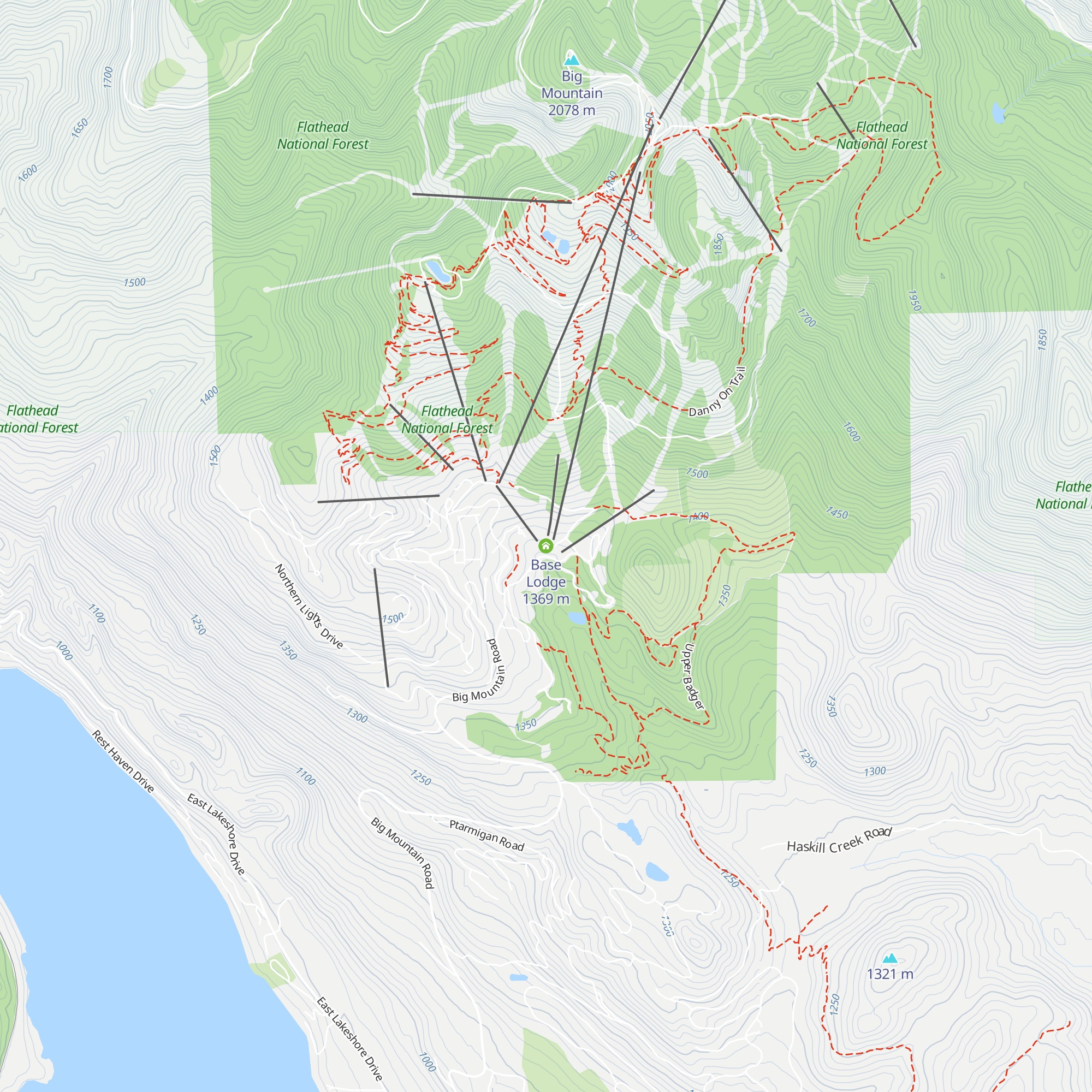 Base Lodge map