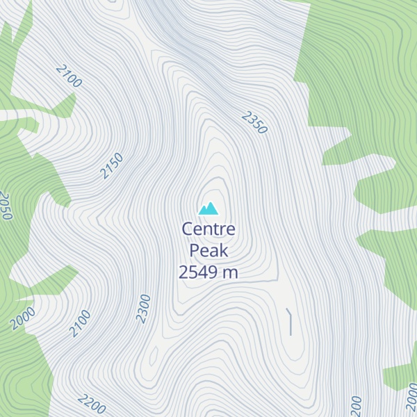 Map of Centre Peak