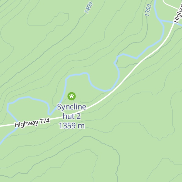 Map of Syncline hut 1