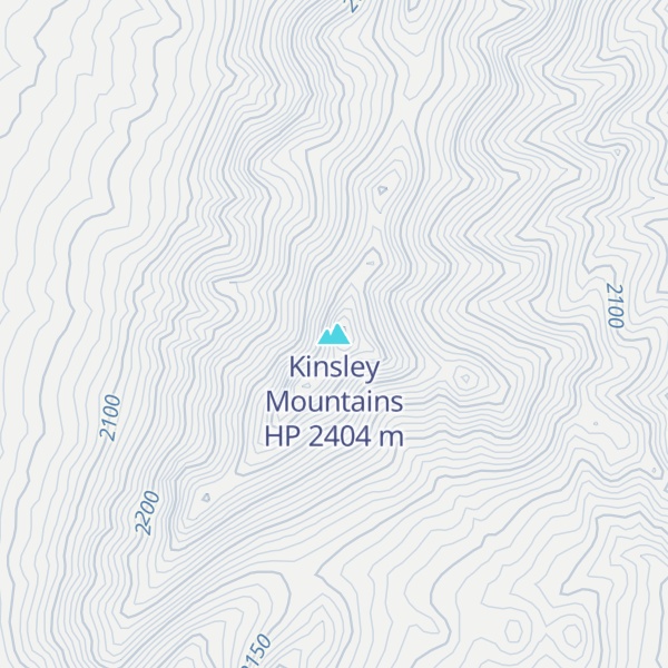 Map of Kinsley Mountains HP