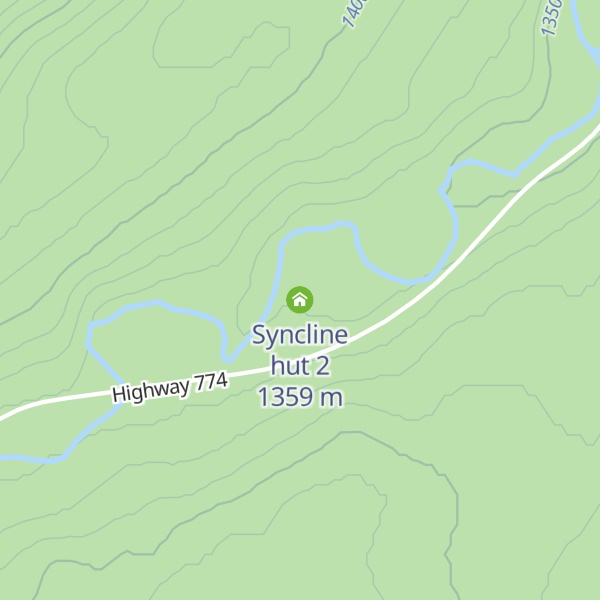 Map of Syncline hut 2