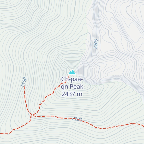 Map of Ch-paa-qn Peak
