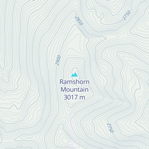 Map of Ramshorn Mountain