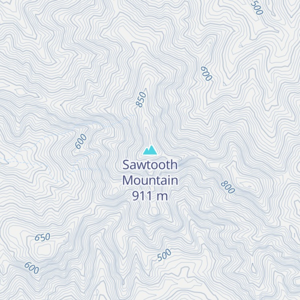 Map of Sawtooth Mountain