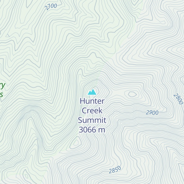 Map of Hunter Creek Summit