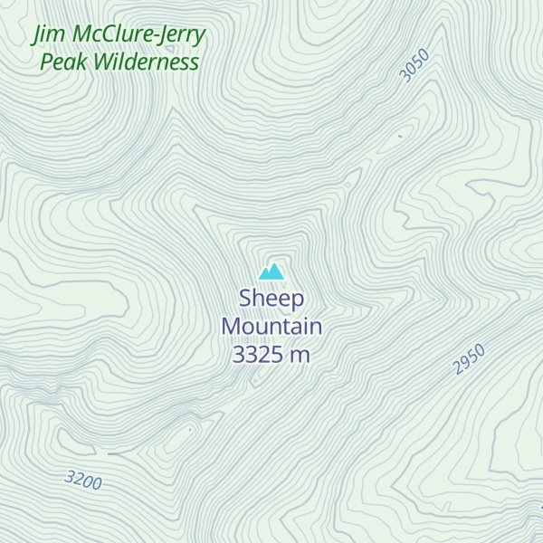 Map of Sheep Mountain