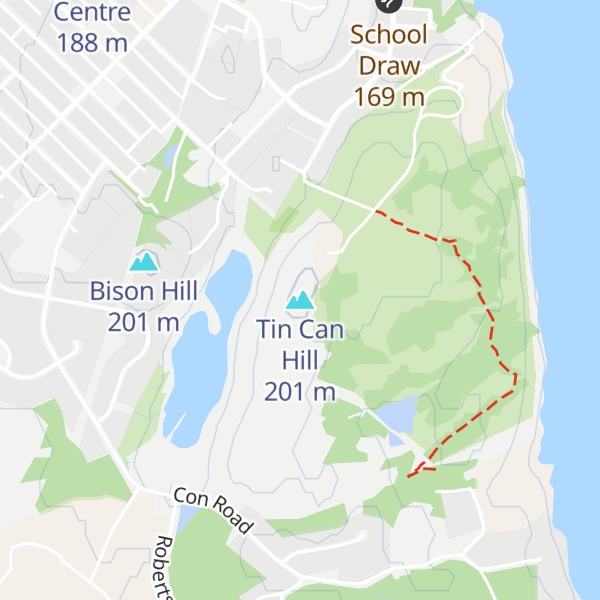 Map of Tin Can Hill
