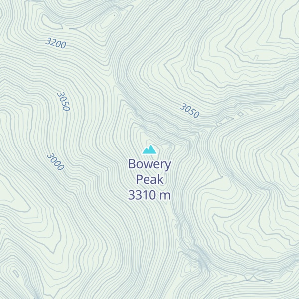 Map of Bowery Peak