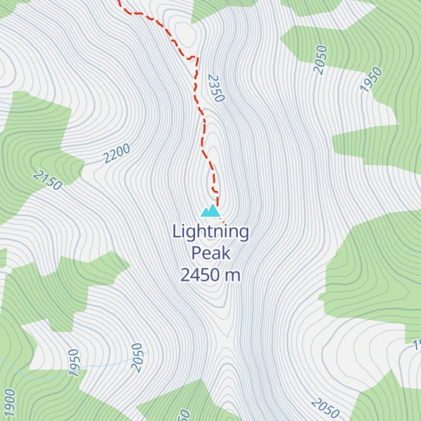 Map of Lightning Peak