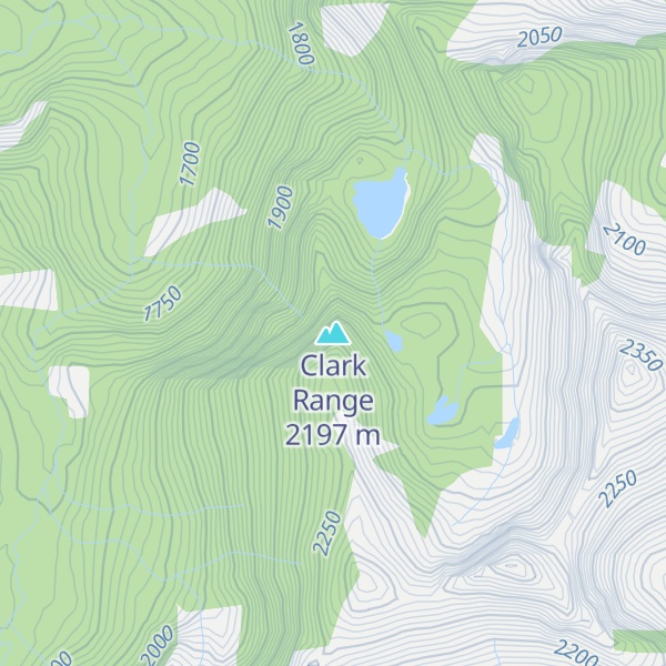 Map of Clark Range