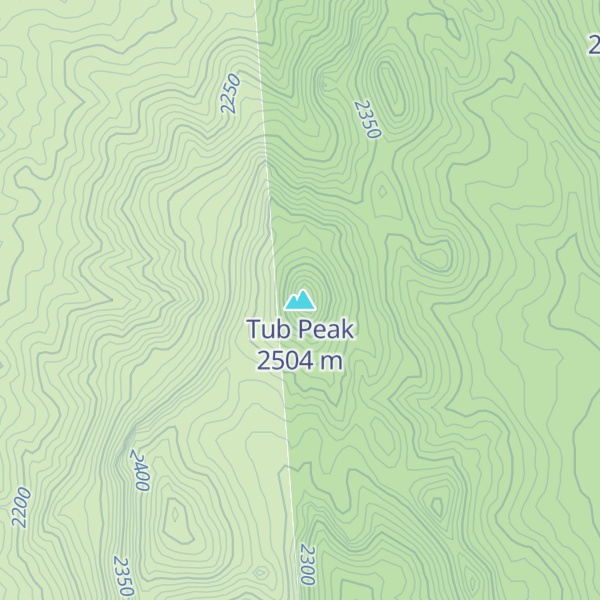 Map of Tub Peak