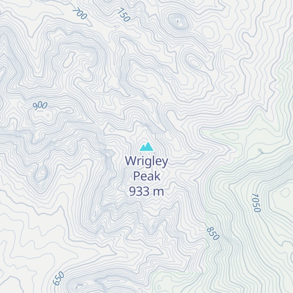 Map of Wrigley Peak
