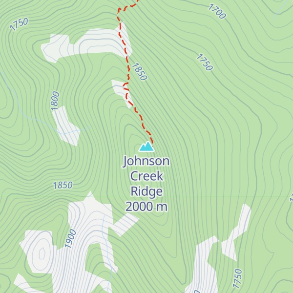 Map of Johnson Creek Ridge