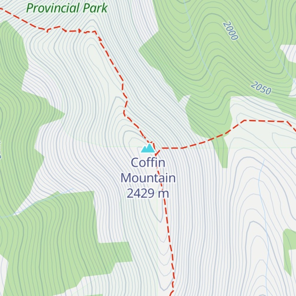 Map of Coffin Mountain